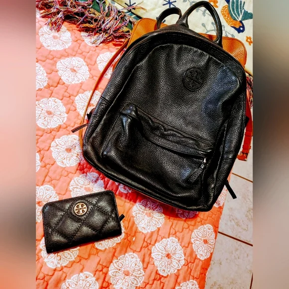Tory Burch | Bags | Tory Burch Black Leather Backpack And  display picture 2